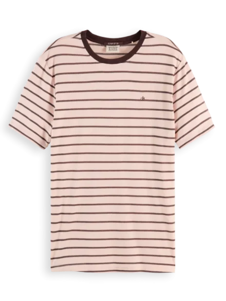 Scotch & Soda Scotch & Soda | T-shirt | Roze met streep | U9A00894T