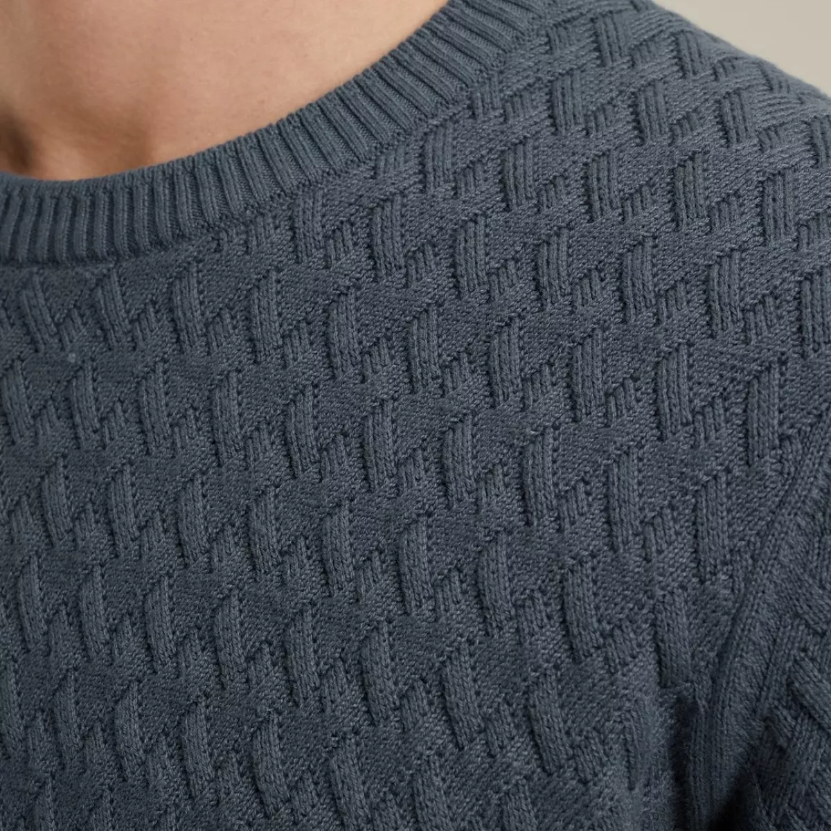 Vanguard | Trui van katoen/ wolblend | Blauw | VKW2509324 3 Vanguard Vanguard | Trui van katoen/ wolblend | Blauw | VKW2509324