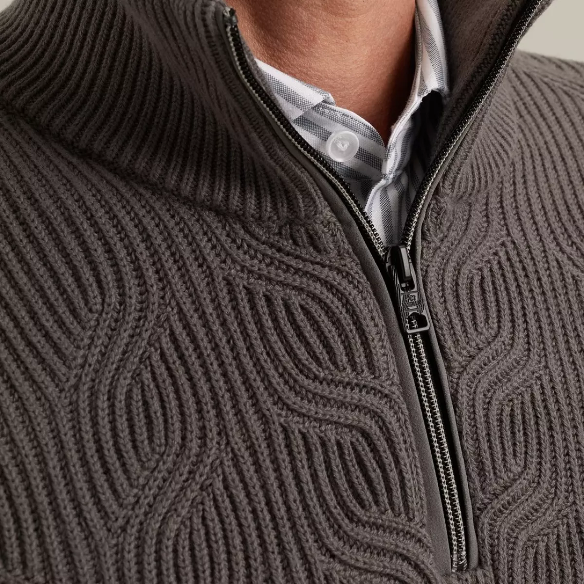 Vanguard | Kabeltrui met halve rits | Grijs | VKW2509328 3 Vanguard Vanguard | Kabeltrui met halve rits | Grijs | VKW2509328