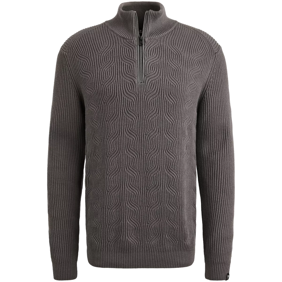 Vanguard | Kabeltrui met halve rits | Grijs | VKW2509328 1 Vanguard Vanguard | Kabeltrui met halve rits | Grijs | VKW2509328