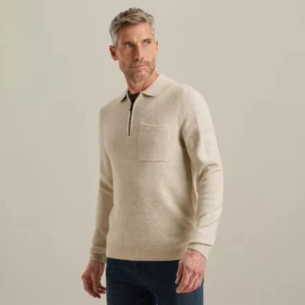 Vanguard Vanguard | Trui met halve rits | Beige | VKW2510339