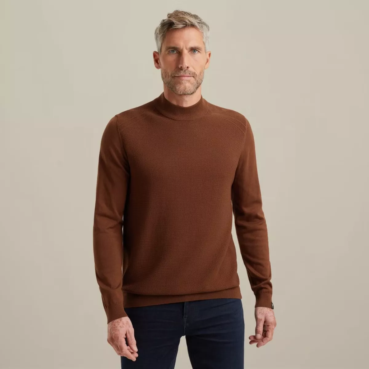 Vanguard | Trui met Mockneck | Bruin | VKW2510340 3 Vanguard Vanguard | Trui met Mockneck | Bruin | VKW2510340