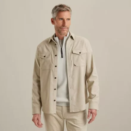 Vanguard Vanguard | Overshirt met wollen look | Beige | vsi2510255