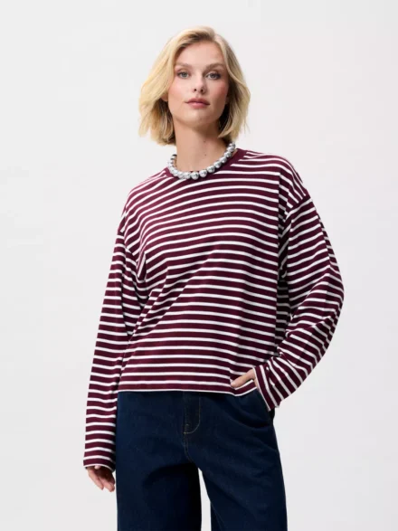 Catwalk Junkie Catwalk Junkie | Longsleeve | Rood | Striped Long Sleeve