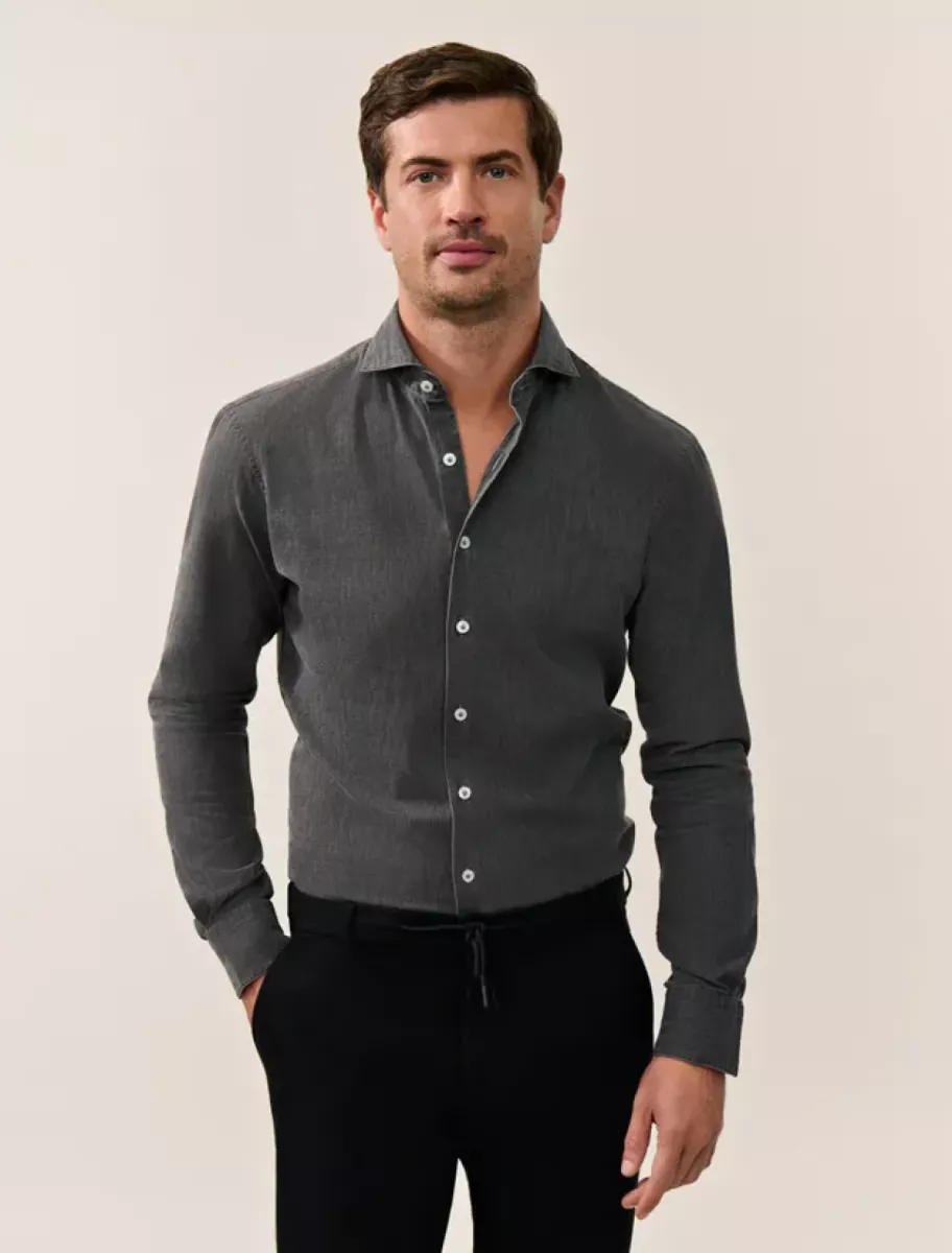 Cavallaro | Denim overhemd | Grijs | Denimo 5 Cavallaro Cavallaro | Denim overhemd | Grijs | Denimo