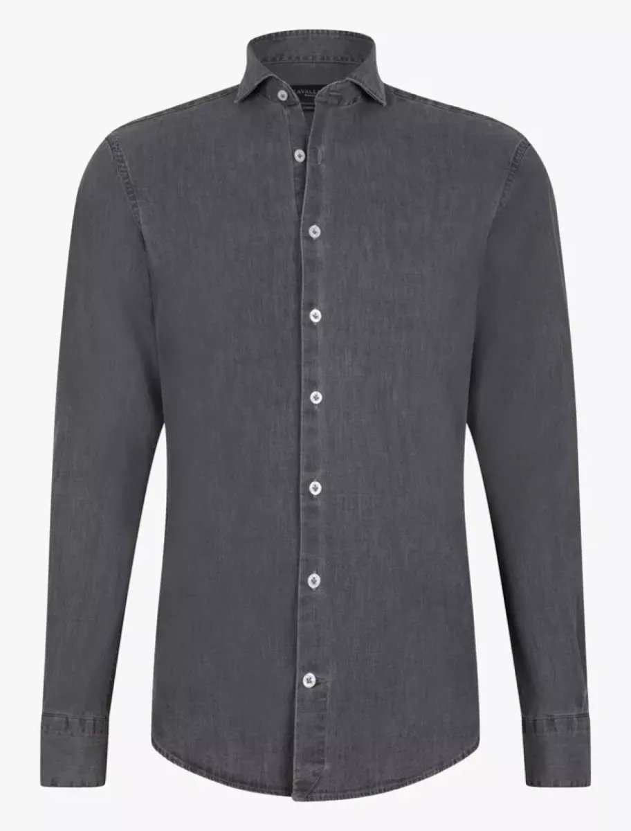 Cavallaro | Denim overhemd | Grijs | Denimo 1 Cavallaro Cavallaro | Denim overhemd | Grijs | Denimo