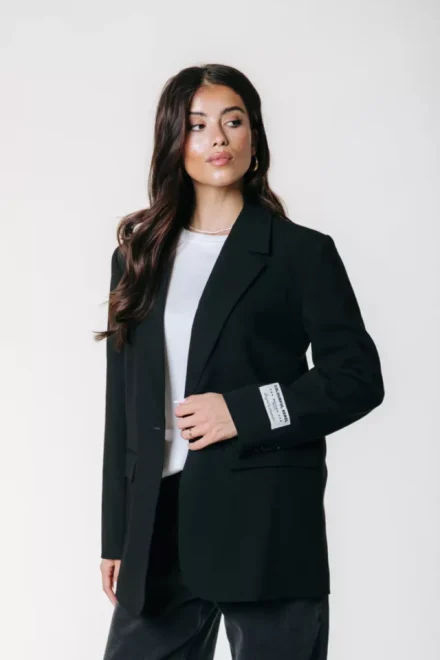 Colourful Rebel Colourful Rebel | Colberts | Zwart | Jesra Blazer Denim Patch