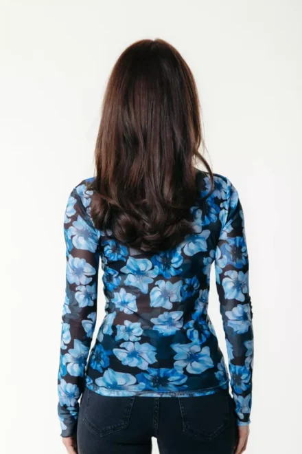 Colourful Rebel Colourful Rebel | Mesh Top | Zwart | Neyo Flower Mesh Turtleneck