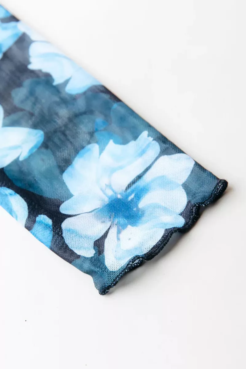 Colourful Rebel | Mesh Top | Zwart | Neyo Flower Mesh Turtleneck 4 Colourful Rebel Colourful Rebel | Mesh Top | Zwart | Neyo Flower Mesh Turtleneck