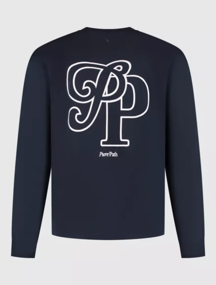 Pure Path Pure Path | Longsleeve | Blauw | 25030126 | Initials longsleeve