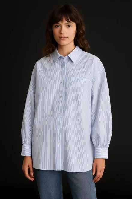 Scotch & Soda Scotch & Soda | Shirt lm katoen | Blauw | 179235