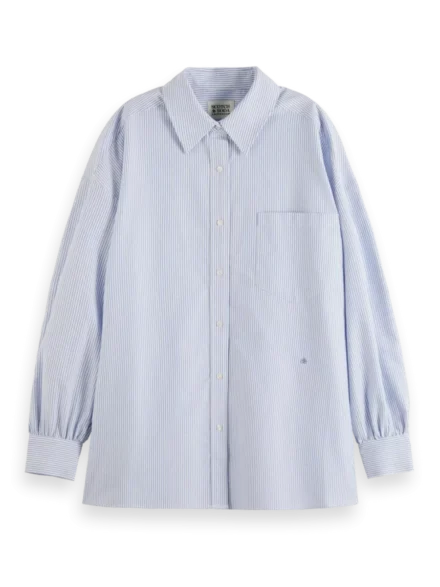 Scotch & Soda Scotch & Soda | Shirt lm katoen | Blauw | 179235