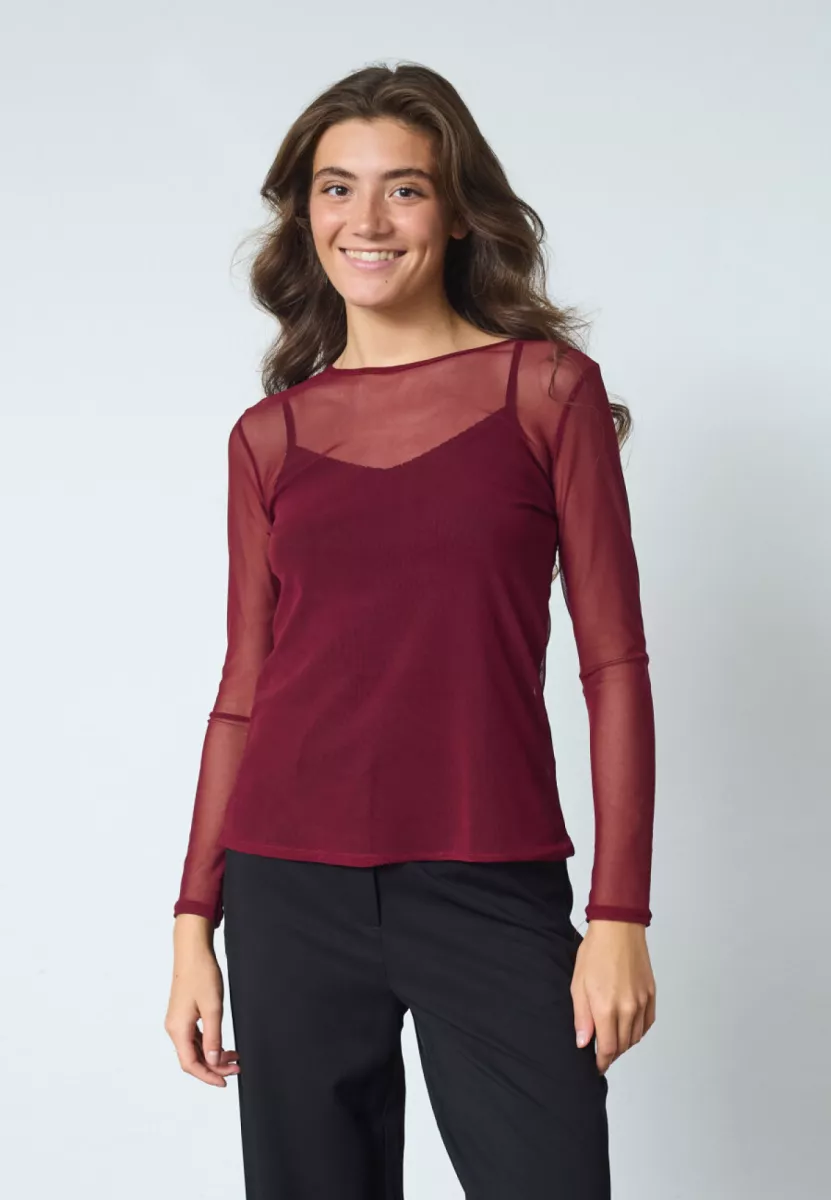 sisters point | Mesh Top | Bordeaux | New Gani-22 1 sisters point sisters point | Mesh Top | Bordeaux | New Gani-22