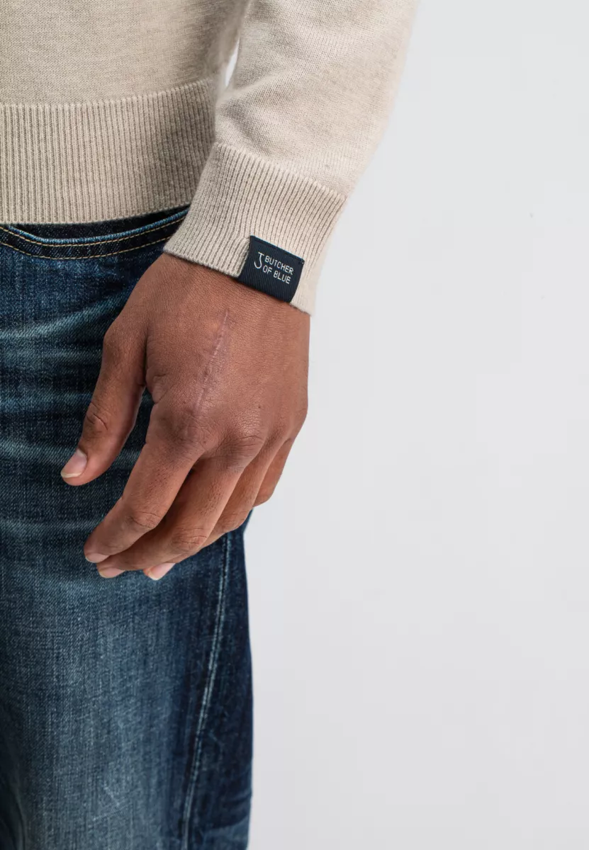 butcher of blue | Truien wol | Beige | Clifden Crew 6 butcher of blue butcher of blue | Truien wol | Beige | Clifden Crew