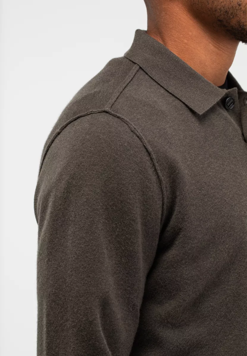 butcher of blue | Polo lange mouw | Bruin | Clifden Polo 6 butcher of blue butcher of blue | Polo lange mouw | Bruin | Clifden Polo