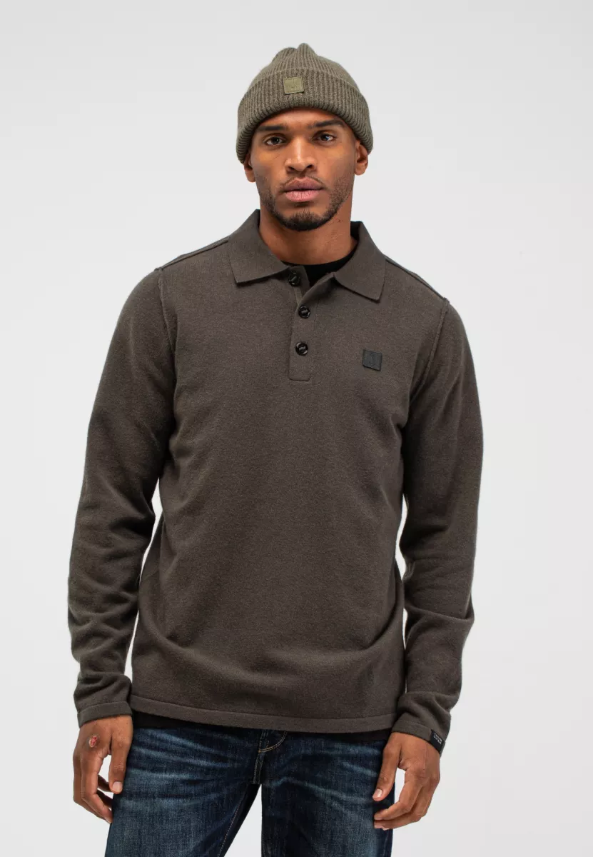 butcher of blue | Polo lange mouw | Bruin | Clifden Polo 1 butcher of blue butcher of blue | Polo lange mouw | Bruin | Clifden Polo