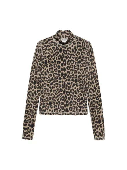 Catwalk Junkie Catwalk Junkie | T-shirt lm | Bruin | leopard long sleeve