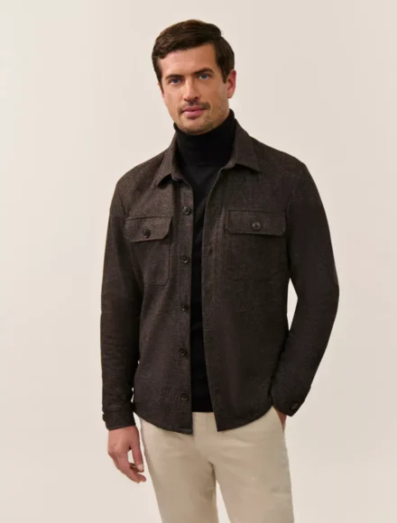 Cavallaro Cavallaro | Overshirt Zento | Bruin | 123255017