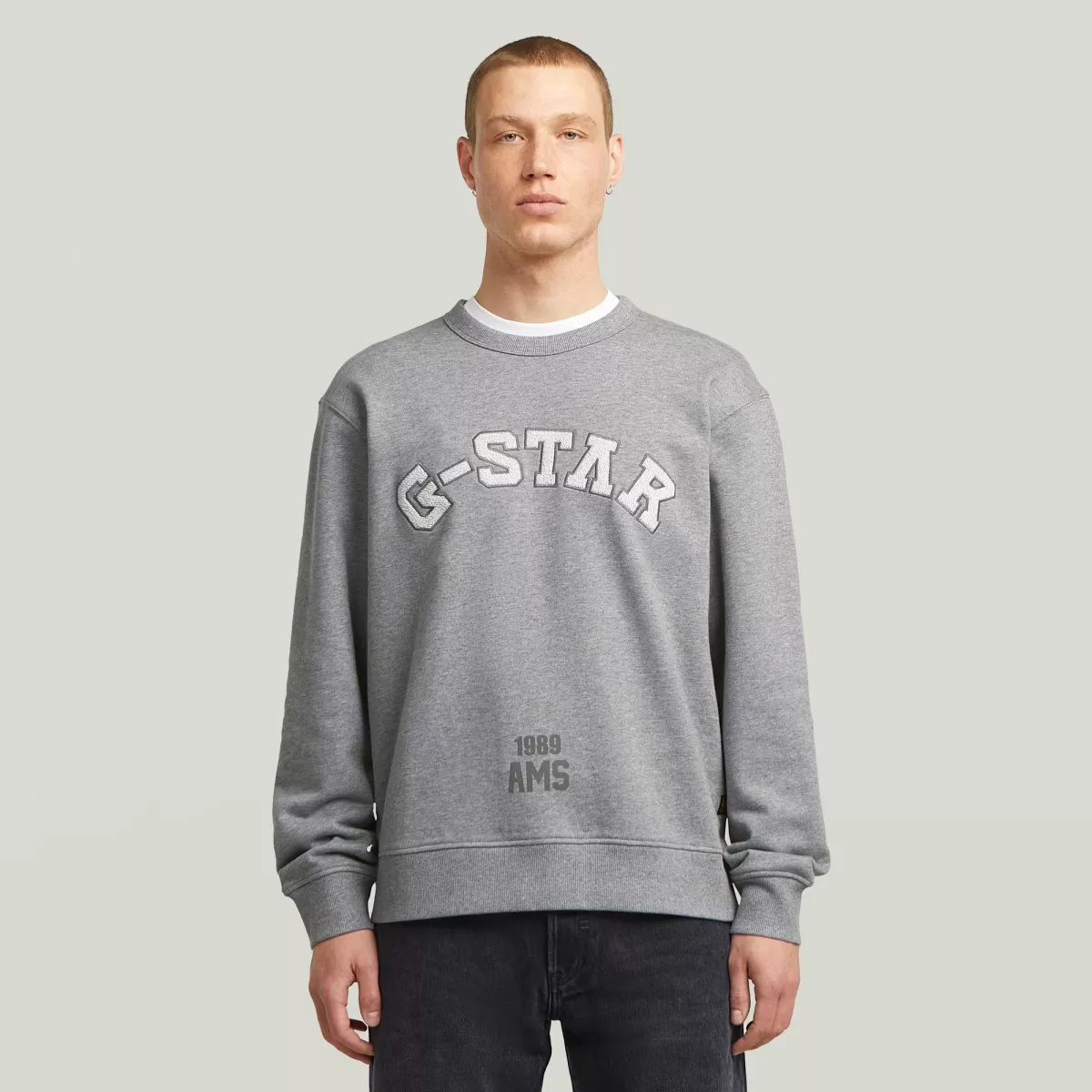 G-Star | Sweater | Grijs | Applique 2 G-Star G-Star | Sweater | Grijs | Applique