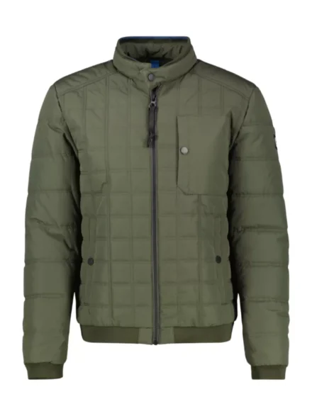 Lerros Lerros Zomerjas | Fancy Quilt Blouson | Donkergroen |