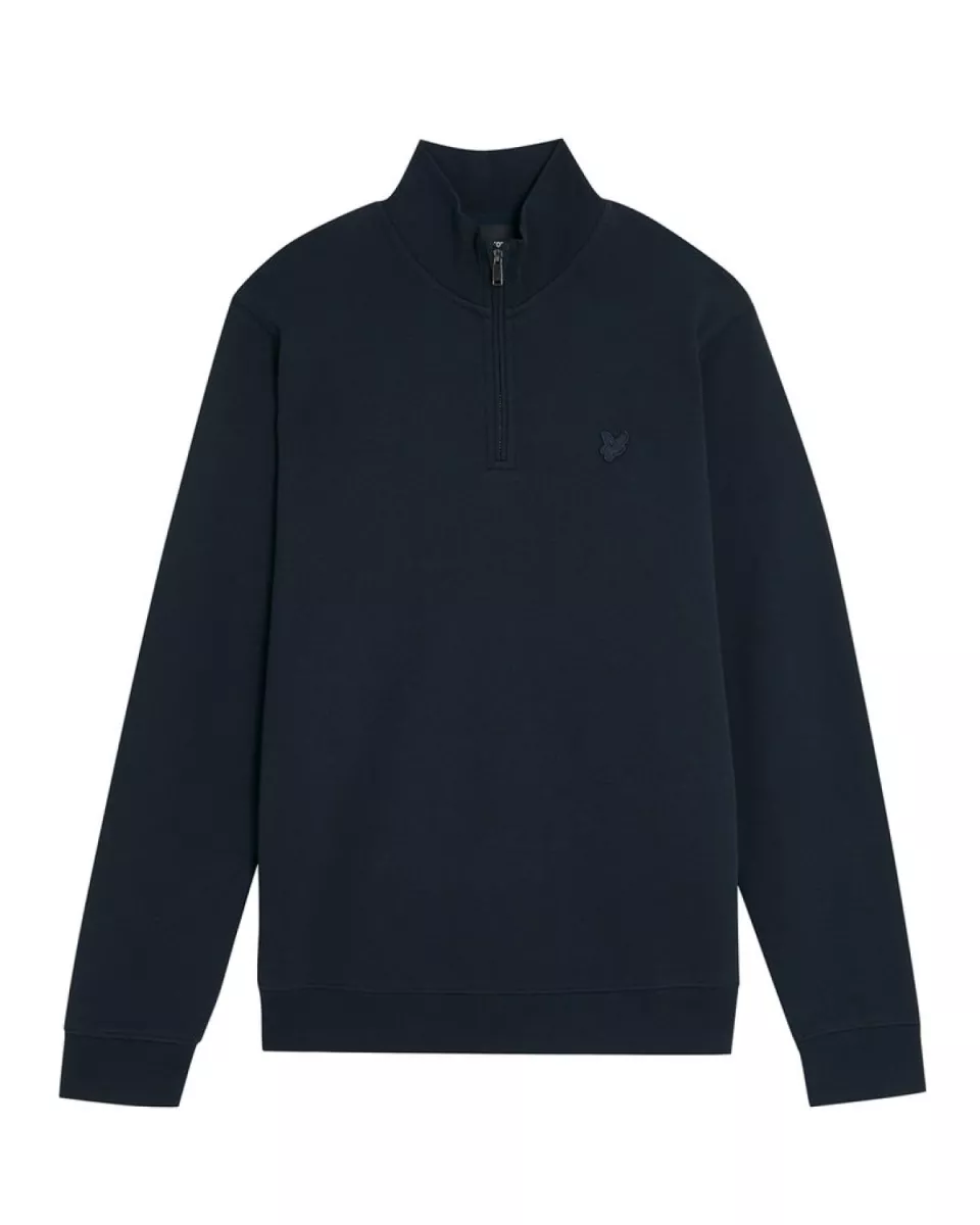 Lyle & Scott | Sweats | Blauw | Superfine Quarter zip 1 Lyle & Scott Lyle & Scott | Sweats | Blauw | Superfine Quarter zip