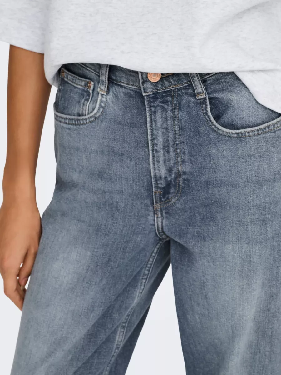 Only | Wide leg jeans met omslag | Blauw | 15325797 5 Only Only | Wide leg jeans met omslag | Blauw | 15325797