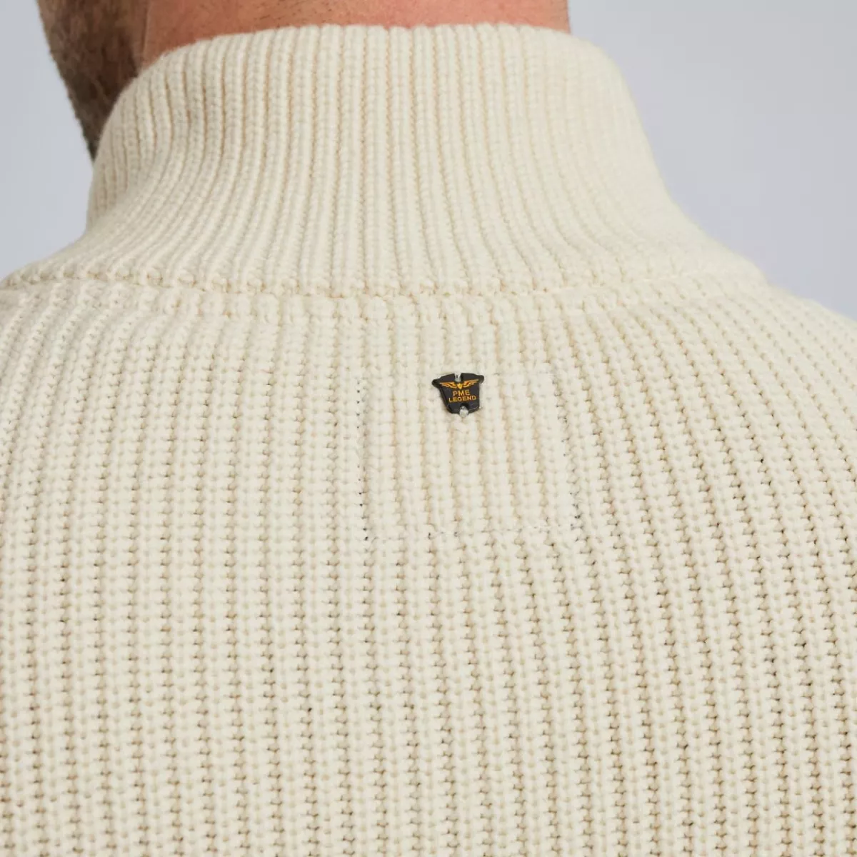 PME-Legend | Trui met halve rits | Wit | PKW2509324 4 PME-Legend PME-Legend | Trui met halve rits | Wit | PKW2509324