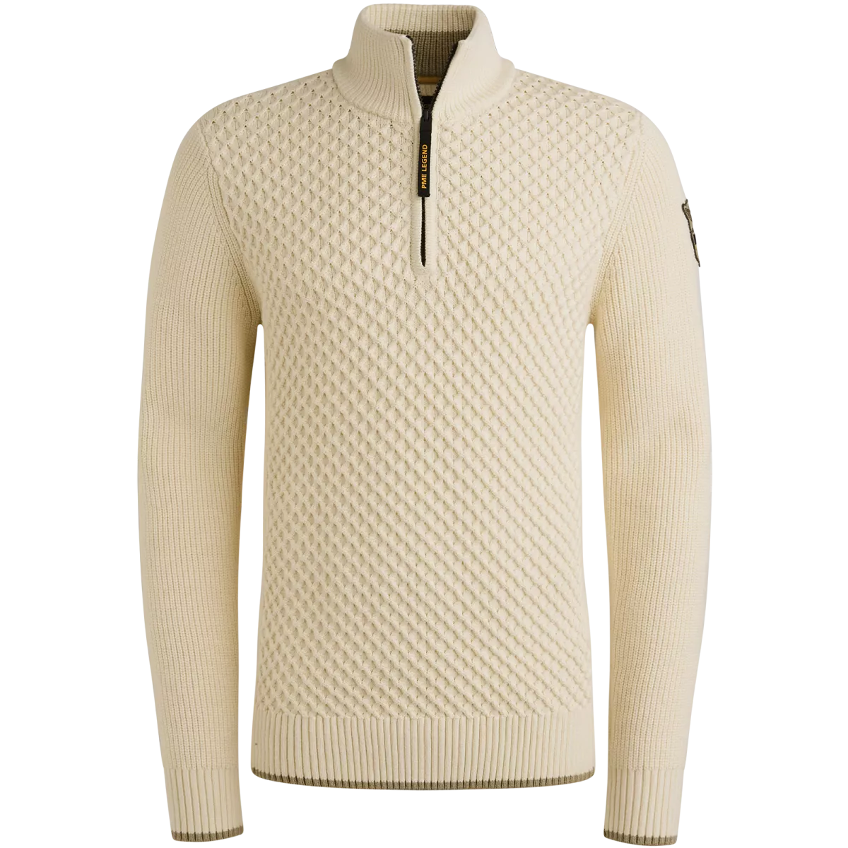 PME-Legend | Trui met halve rits | Wit | PKW2509324 1 PME-Legend PME-Legend | Trui met halve rits | Wit | PKW2509324