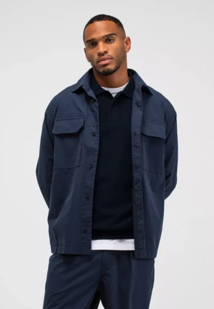 butcher of blue butcher of blue | Overshirt | Donkerblauw | Dan Cotton Overshirt