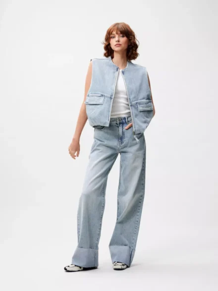 Catwalk Junkie Catwalk Junkie | Bodywarmer | Blauw | Denim bodywarmer