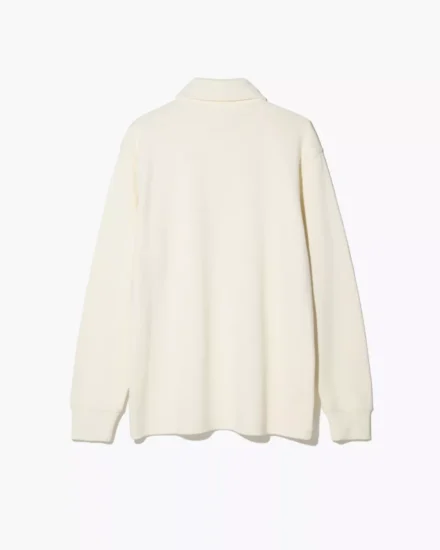 Denham Denham | Polo lange mouw | Wit | scissor patch ls polo