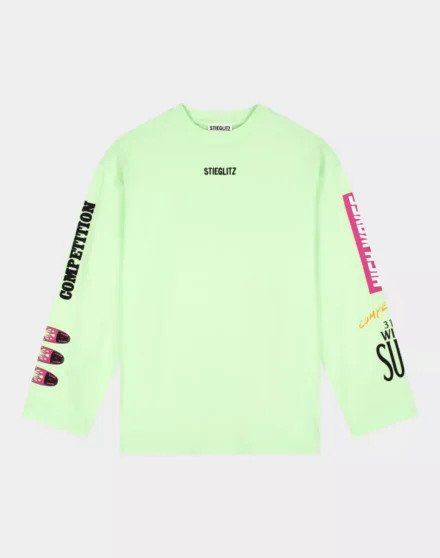 Stieglitz Stieglitz | T-shirt lange mouw | Groen | Monica wide skate longsleeve