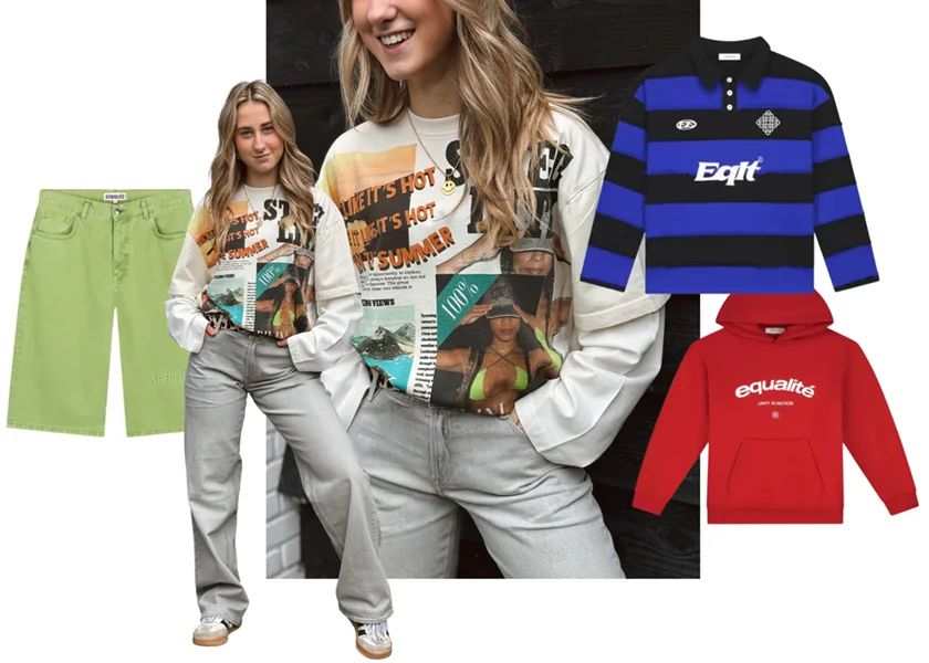 Kledingtrend Messy looks fotocollage