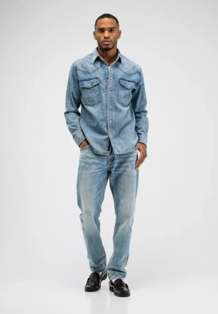 butcher of blue butcher of blue | Shirts lm denim | Blauw | Carter West Denim Shirt