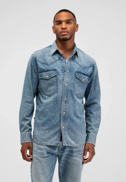 butcher of blue butcher of blue | Shirts lm denim | Blauw | Carter West Denim Shirt