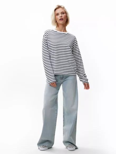 Catwalk Junkie Catwalk Junkie | T-shirt lange mouw | Wit | Striped long sleeve