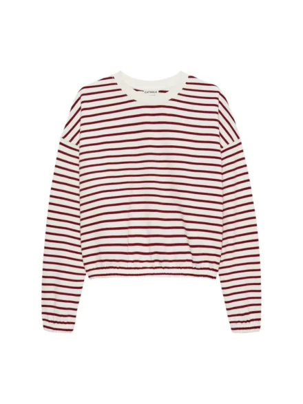 Catwalk Junkie Catwalk Junkie | Sweater | Rood | striped sweater wit elast hem