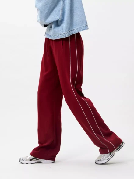Catwalk Junkie Catwalk Junkie | Comfy broek | Rood | tracksuit trousers piping