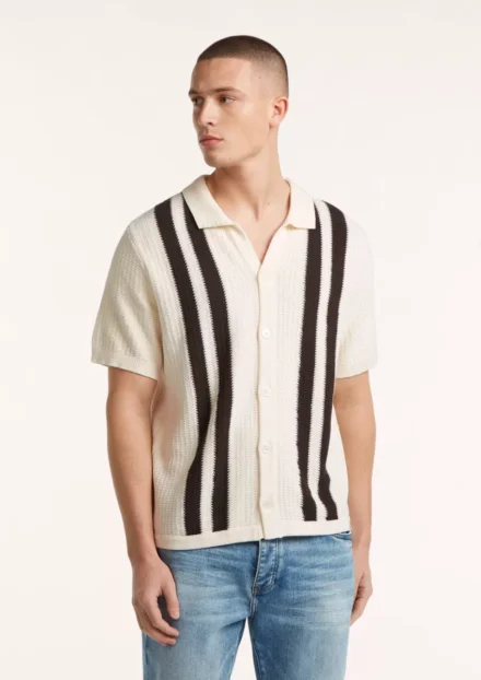 Circle of Trust Circle of Trust | Shirt korte mouw | Wit | Mace knit