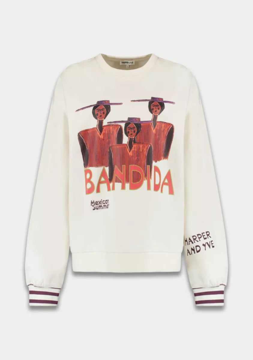 Harper and Yve | Sweater | Wit | Bandida-SW 1 Harper and Yve Harper and Yve | Sweater | Wit | Bandida-SW