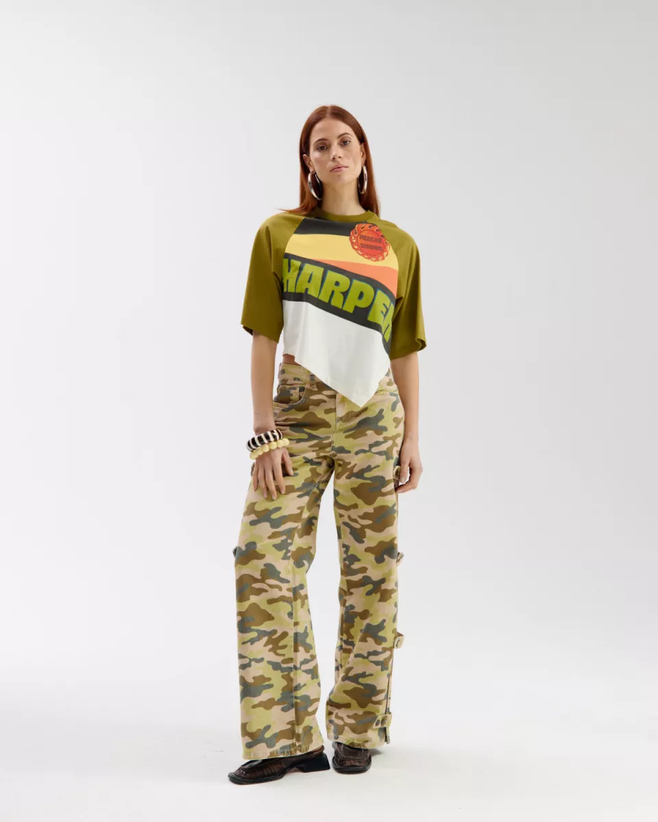 Harper and Yve | T-shirt | Groen | Mexicansummer-SS 4 Harper and Yve Harper and Yve | T-shirt | Groen | Mexicansummer-SS