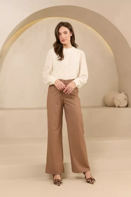 Lofty Manner Lofty Manner | Katoen wijd | Bruin | Trouser Shayma