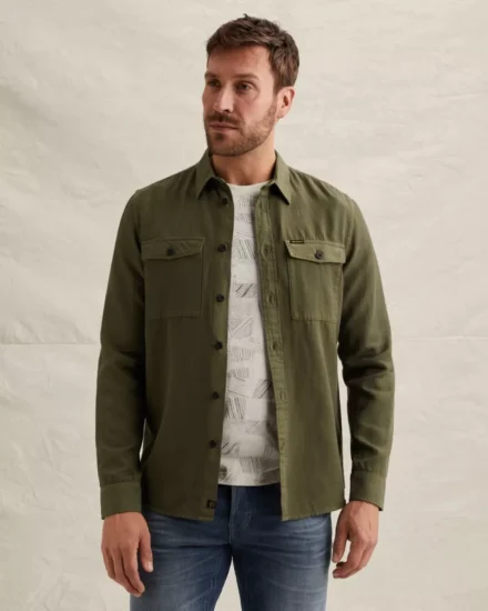 PME-Legend PME-Legend | Overhemd van katoen/linnen | Groen | PSI2602208