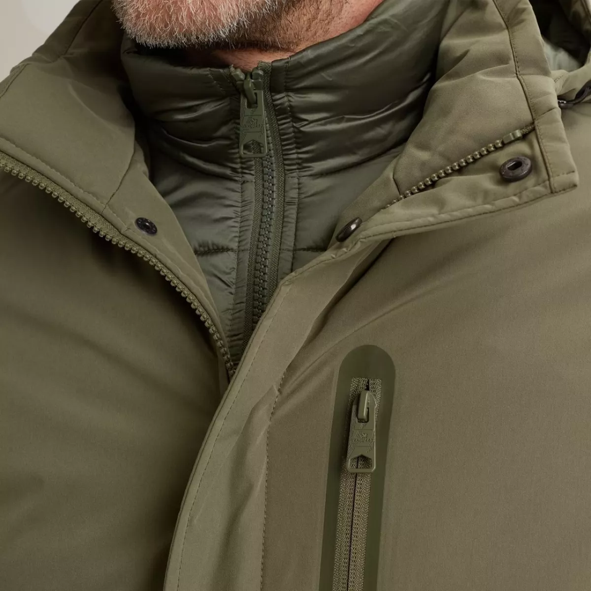 Vanguard | Winterjas V-double coat | Groen | VJA2509176 3 Vanguard Vanguard | Winterjas V-double coat | Groen | VJA2509176