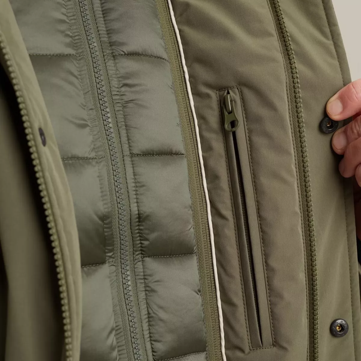 Vanguard | Winterjas V-double coat | Groen | VJA2509176 4 Vanguard Vanguard | Winterjas V-double coat | Groen | VJA2509176