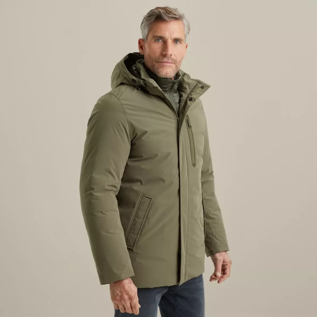 Vanguard | Winterjas V-double coat | Groen | VJA2509176 5 Vanguard Vanguard | Winterjas V-double coat | Groen | VJA2509176