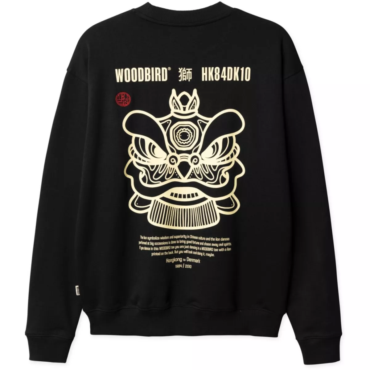 Woodbird | Sweater | Zwart | Cane lion crew 2 Woodbird Woodbird | Sweater | Zwart | Cane lion crew