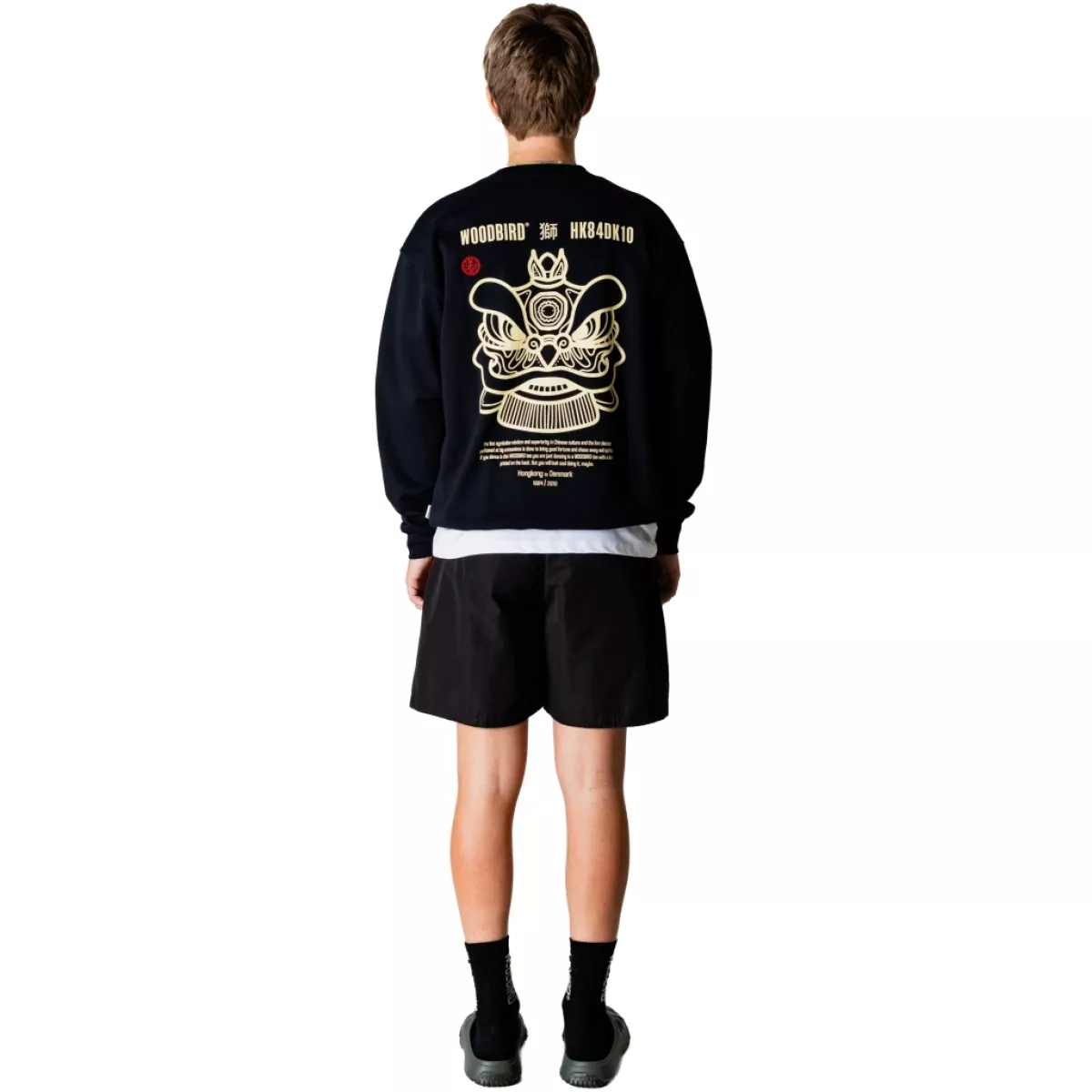 Woodbird | Sweater | Zwart | Cane lion crew 5 Woodbird Woodbird | Sweater | Zwart | Cane lion crew