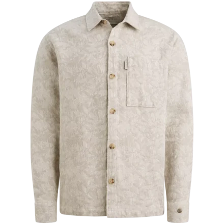 Cast Iron Cast Iron | Overshirt | Beige | Long sleeve shirt Jacquard