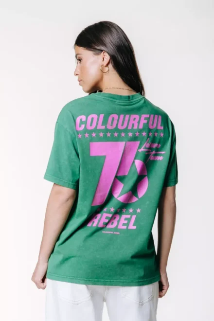 Colourful Rebel Colourful Rebel | T-shirt | Groen | Acid Wash loosefit tee